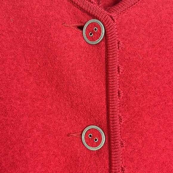 Vintage Geiger Collection Red 100% Wool Jacket Mature Classic Old Money Sz 14 - Picture 5 of 8